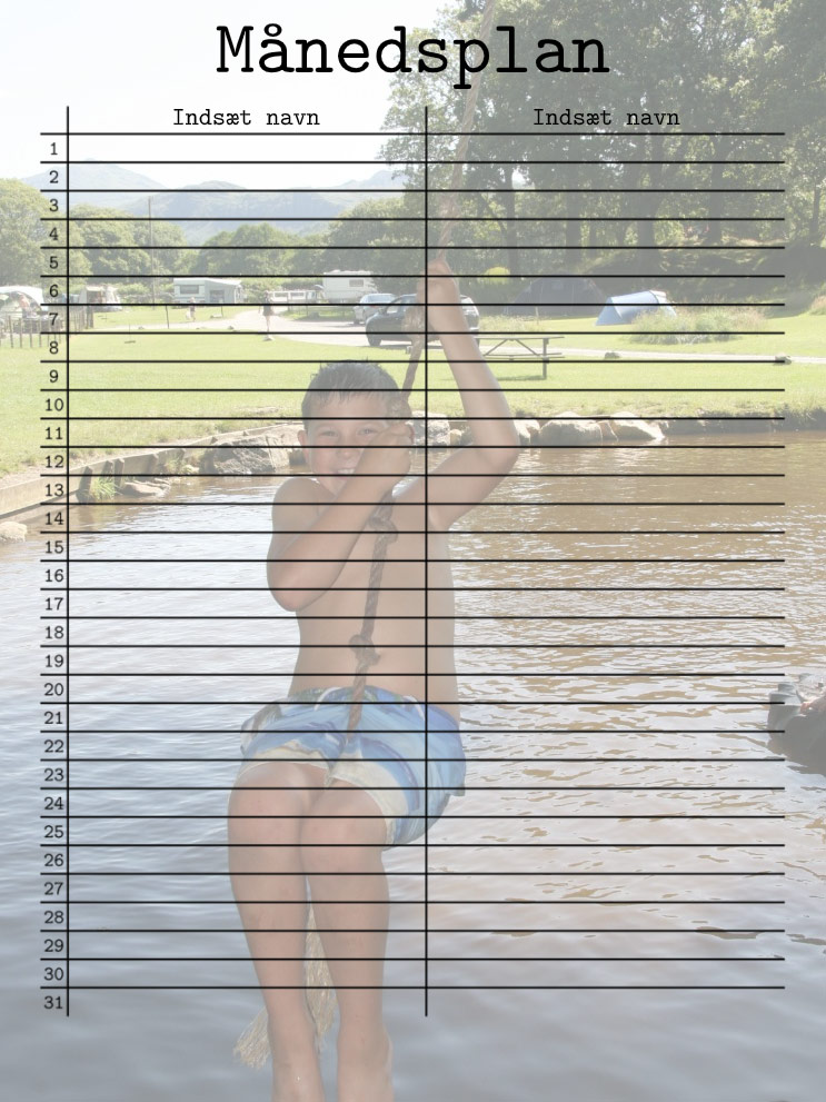 30 x 40 cm - 2 kolonner med billede som baggrund