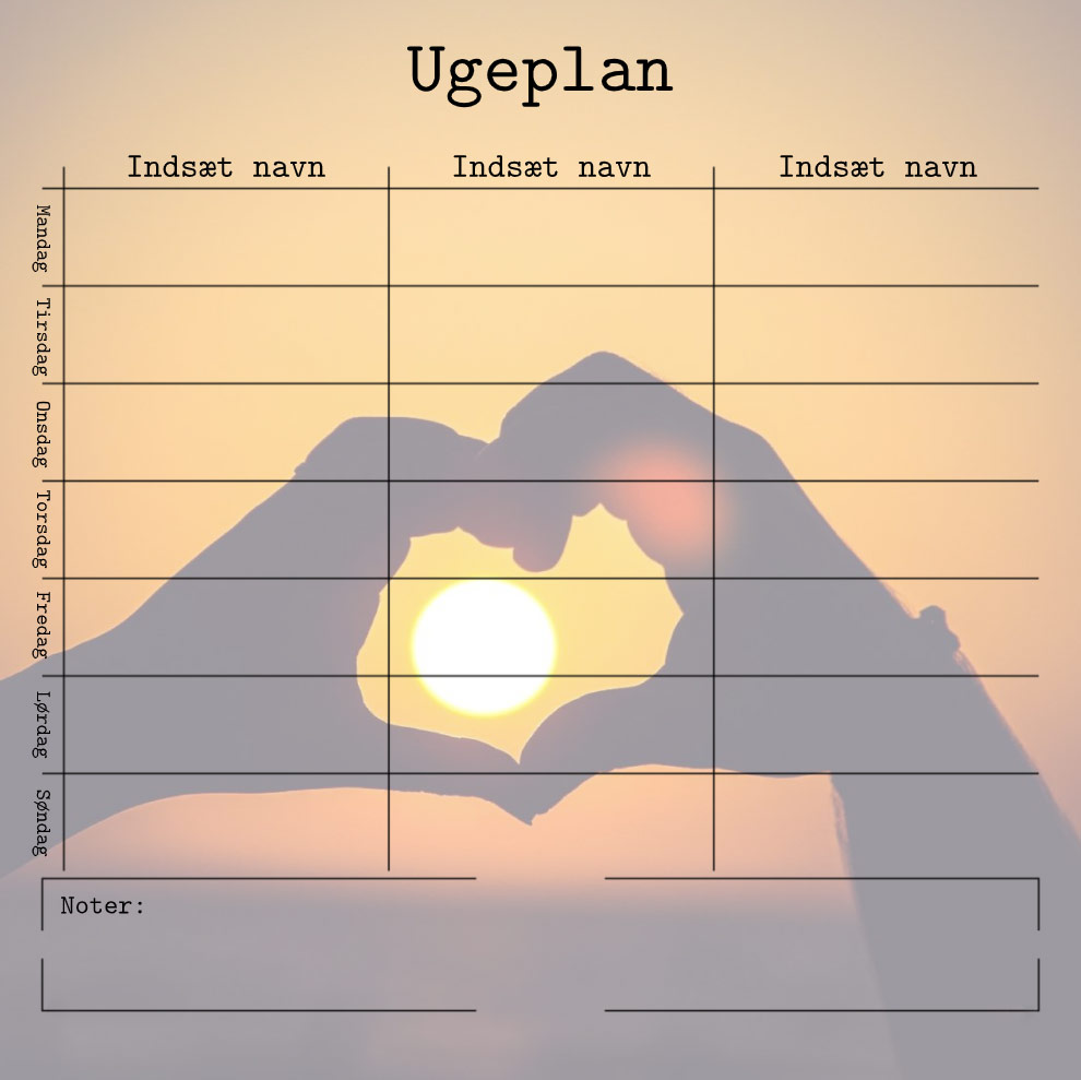 50 x 50 cm - 3 kolonner med billede som baggrund