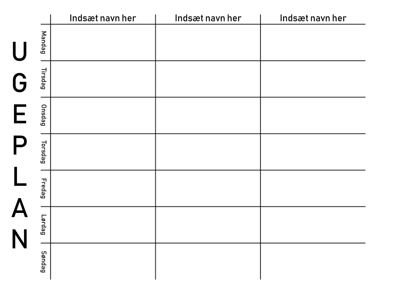 70 x 50 cm - 3 kolonner med hvid baggrund